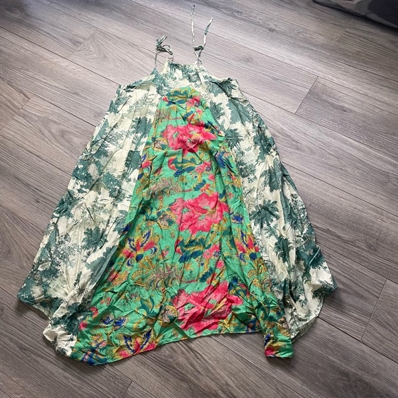 ANTHROPOLOGIE Maeve Long Green Santee Swing‎ Dress - Picture 2 of 9